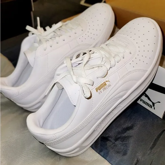 Kids White Carina Puma Sneakers