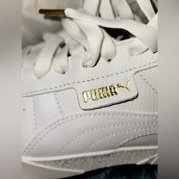 Kids White Carina Puma Sneakers