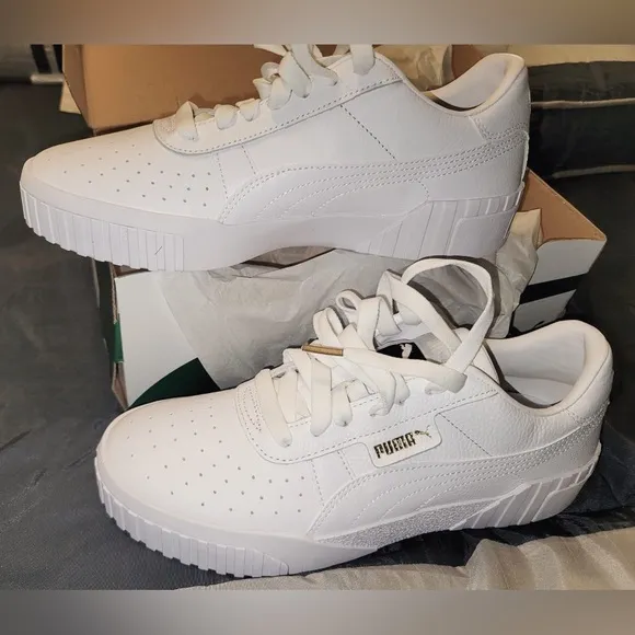 Kids White Carina Puma Sneakers
