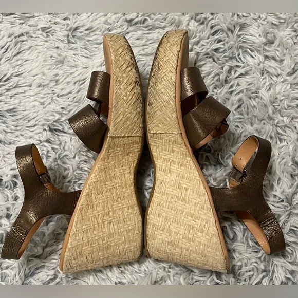 Korks Kork Ease women’s 7/38 sandals platform straw heels strappy Heels Leather