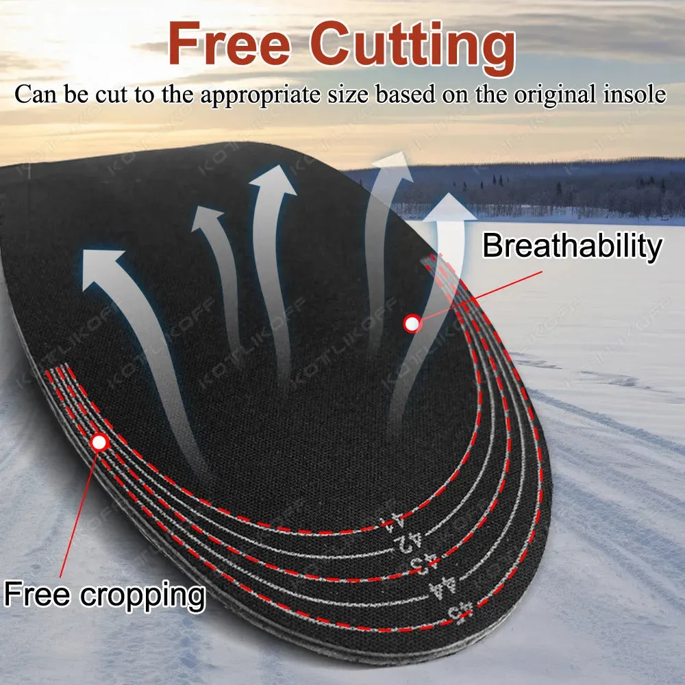 KOTLIKOFF USB Electric Powered Heated Insole Winter Heater Keep Feet Warm Insoles For Shoes Outdoor Skiing Winter Foot Warmers