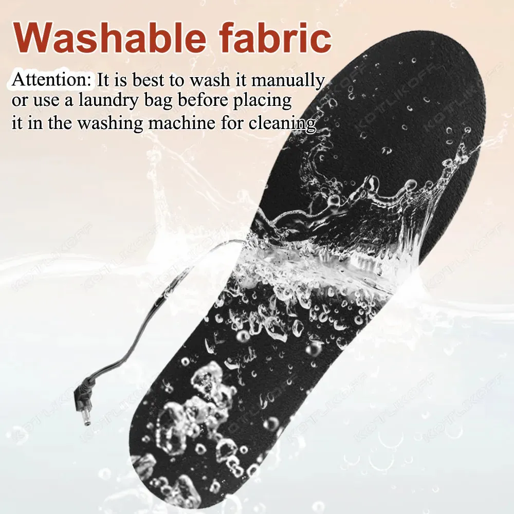 KOTLIKOFF USB Electric Powered Heated Insole Winter Heater Keep Feet Warm Insoles For Shoes Outdoor Skiing Winter Foot Warmers