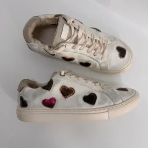 Kurt Geiger Leather White Hearts Sneakers 9.5