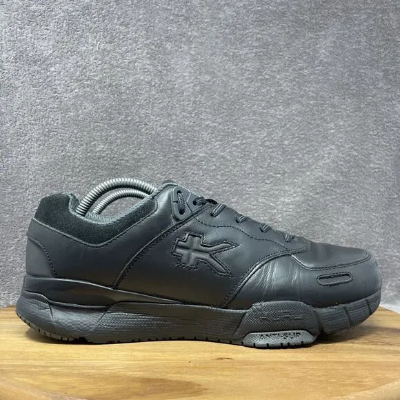 Kuru Women's Sz 11 WIDE Kinetic Black Anti-Slip Grip Lace-Up Work Shoes Sneaker