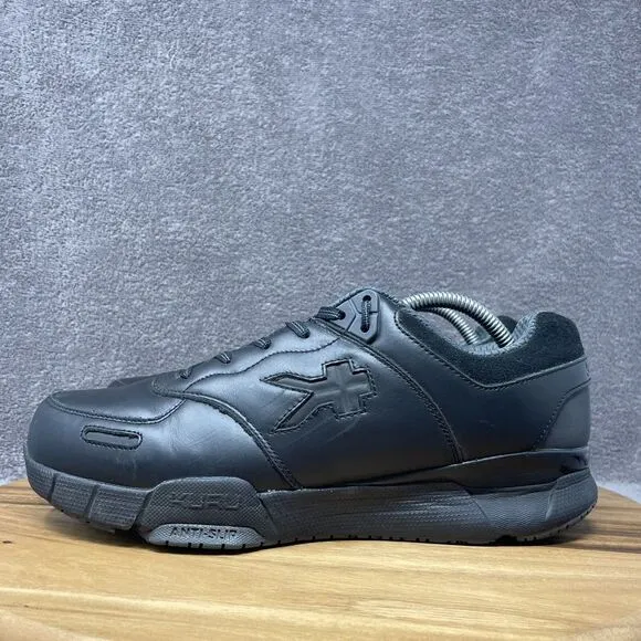 Kuru Women's Sz 11 WIDE Kinetic Black Anti-Slip Grip Lace-Up Work Shoes Sneaker