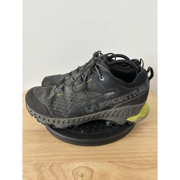 La Sportiva Spire GTX Mens Size 10 Gray GoreTex Trail Hiking Shoes EUC