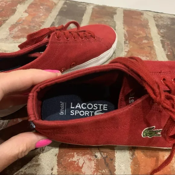 Lacoste Men's Shoes Lacoste Sport Marcel Casual Red Sneakers Size 6