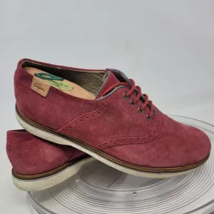 Lacoste Sherbrooke Golf 4 SRM Red Suede Oxford Brogue Mens 10.5 Casual Shoes 99%