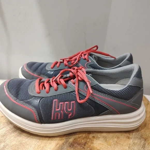 Ladies Kybun Tenero 20 Athletic Shoes Sz 41 2/3 US 10.5 Gray Made in Italy Pink