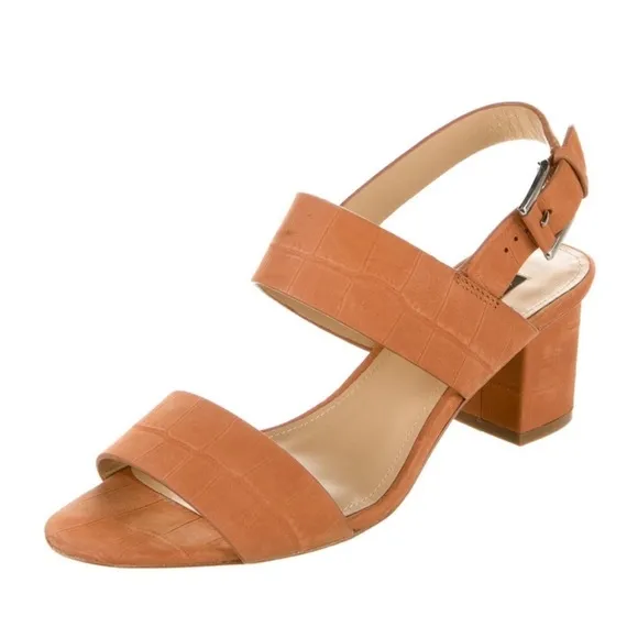 Lafayette 148 Suede Slingback Sandals Neutrals Size 7