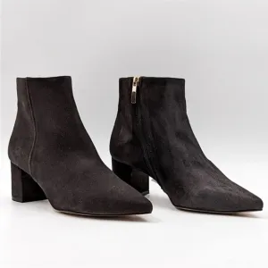 L'Agence Women Jeannie II Pointed Toe Grey Suede boots Sz 41/US 10