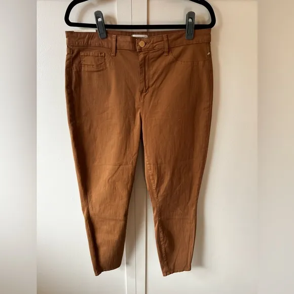 L’AGENCE‎ Women’s NWT Margot High Rise Skinny Brown Denim Pants Size 33