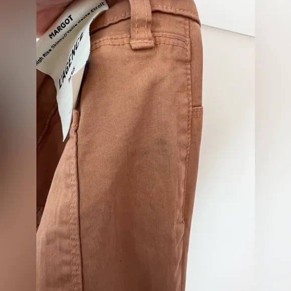 L’AGENCE‎ Women’s NWT Margot High Rise Skinny Brown Denim Pants Size 33