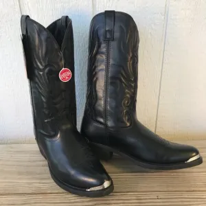 Laredo McComb Mens Black Leather Cowboy Western Dress Boots 12 EW 12621