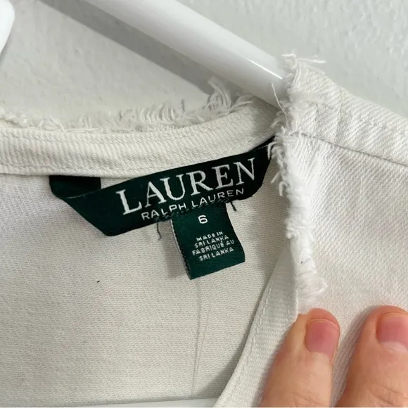 Lauren Ralph Lauren White Cotton Blend Dress
