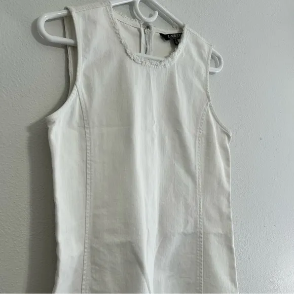 Lauren Ralph Lauren White Cotton Blend Dress