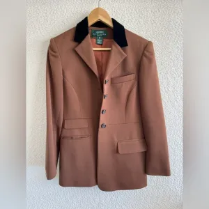 Lauren Ralph Lauren Women’s 100% Wool Equestrian Velvet Collar Blazer Size 6P
