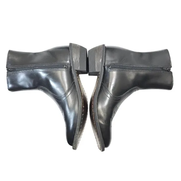 Leather Classics Men's Black Dress Cowboy Boots Size 7.5D Style# 001199