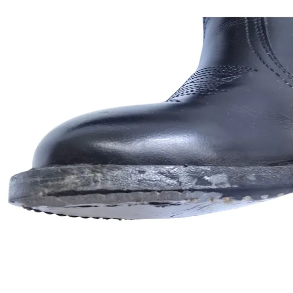 Leather Classics Men's Black Dress Cowboy Boots Size 7.5D Style# 001199