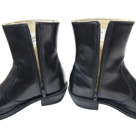 Leather Classics Men's Black Dress Cowboy Boots Size 7.5D Style# 001199