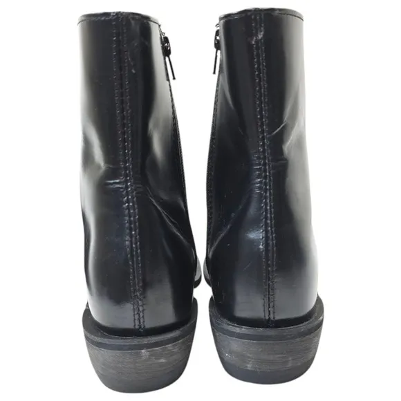 Leather Classics Men's Black Dress Cowboy Boots Size 7.5D Style# 001199
