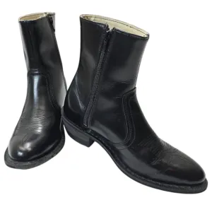Leather Classics Men's Black Dress Cowboy Boots Size 7.5D Style# 001199