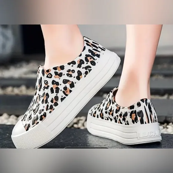 Leopard Print EVA Slip-On Sneakers