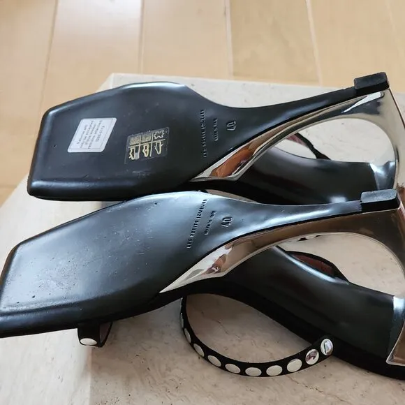 Les Petits Joueurs Mule Wedge Sandals Sz 40