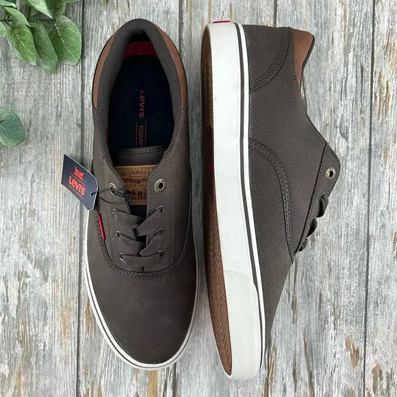 Levi's Mens Brown Ethan Casual Fashion Sneaker Shoes Size 9