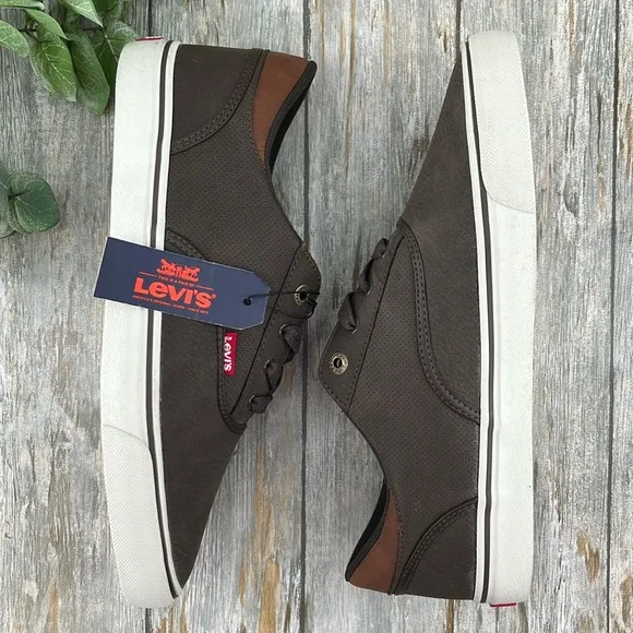 Levi's Mens Brown Ethan Casual Fashion Sneaker Shoes Size 9