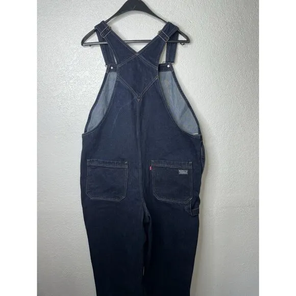 Levi's New Workwear Cordura Dark Navy Denim Overalls XL-2XL 42” Jean Bibs B1