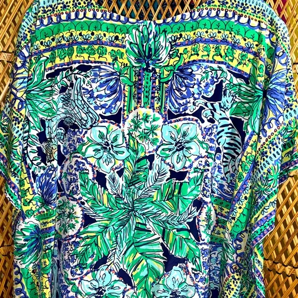 Lilly Pulitzer NWT Lindamarie Silk Caftan Escape Artist  Size XS/S