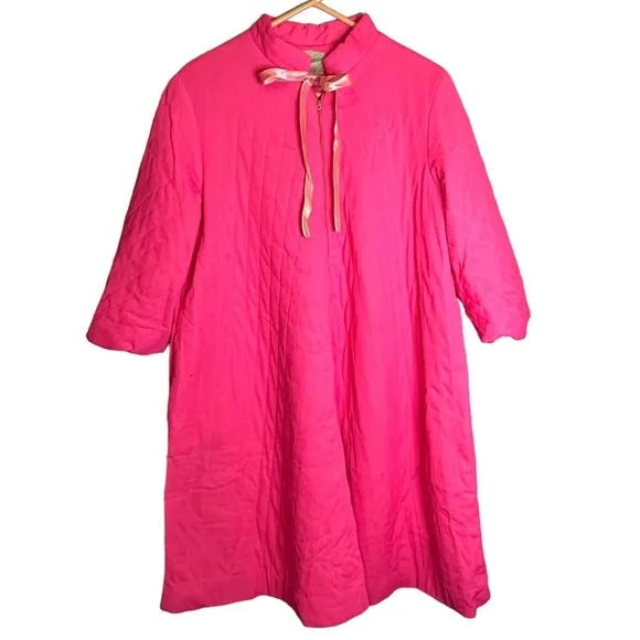 Lisanne Distinctive Loungewear Barbie Pink Housecoat Dress Bubblegum Vintage