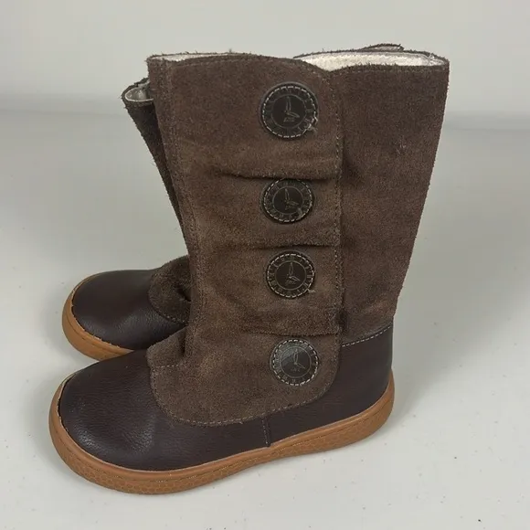 Livie &amp; Luca Factory Tiempo Genuine Leather High Boots for Children Girls EUC