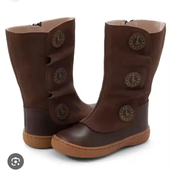 Livie &amp; Luca Factory Tiempo Genuine Leather High Boots for Children Girls EUC