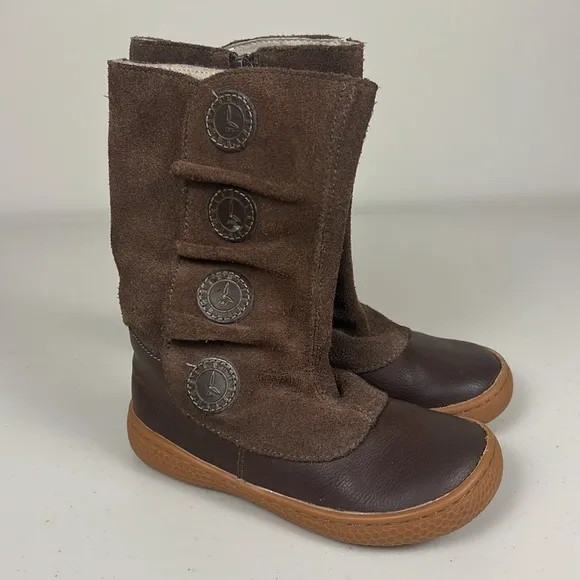 Livie &amp; Luca Factory Tiempo Genuine Leather High Boots for Children Girls EUC