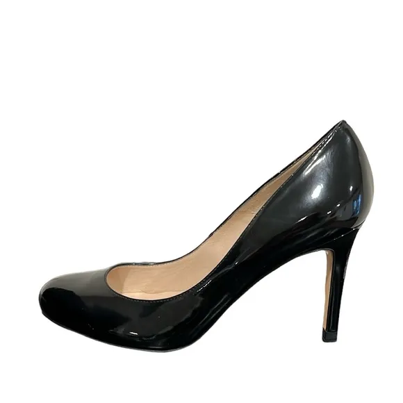 L.K. Bennett Stila Black Patent Courts Size 38/7
