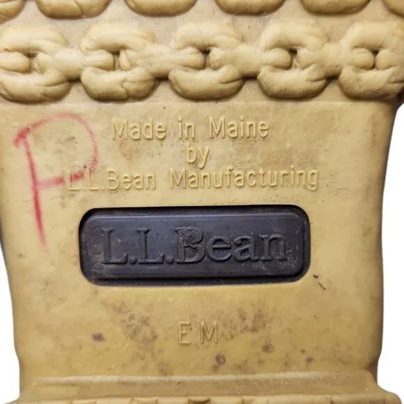 LL Bean Women's Bean Boots Tall 8 inch Leather Tan Brown Gum Duck Waterproof 8