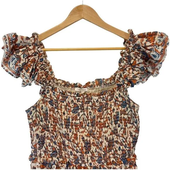 Love The Label by Anthropologie Mirabelle Ruffle Floral Maxi Dress