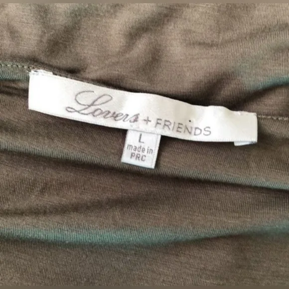 Lovers   Friends dress bodycon mini dress in a neutral olive Size L