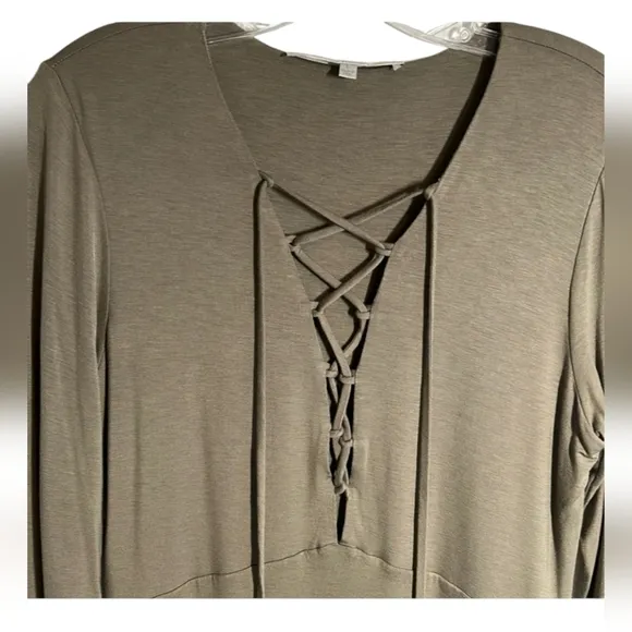 Lovers   Friends dress bodycon mini dress in a neutral olive Size L