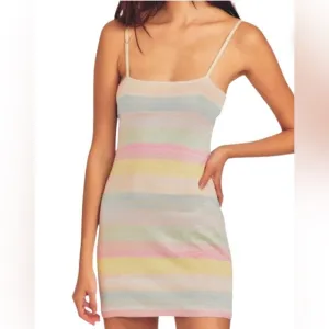 LOVESHACKFANCY Lessie Pastel Sunrise Mini  Dress / Size Medium /