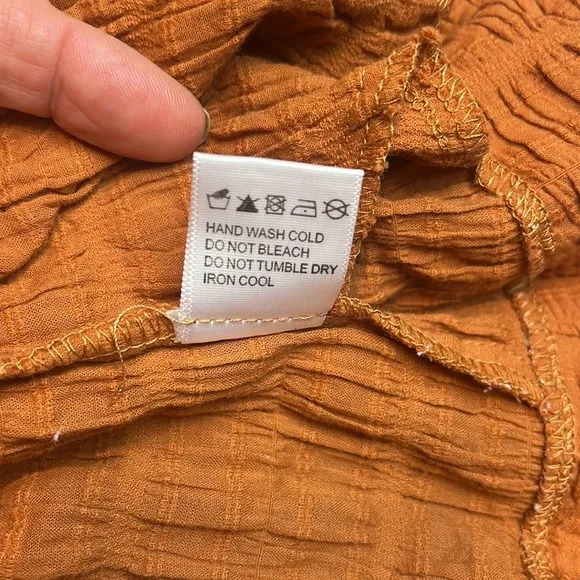 Lucca Sandrine Drop Waist Dress Rust M