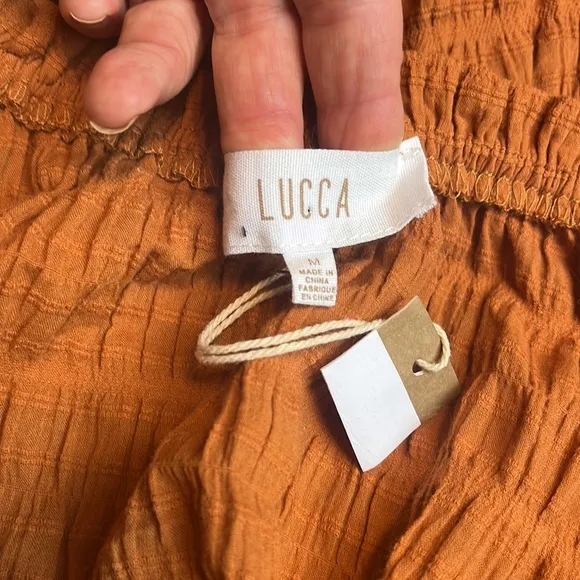 Lucca Sandrine Drop Waist Dress Rust M