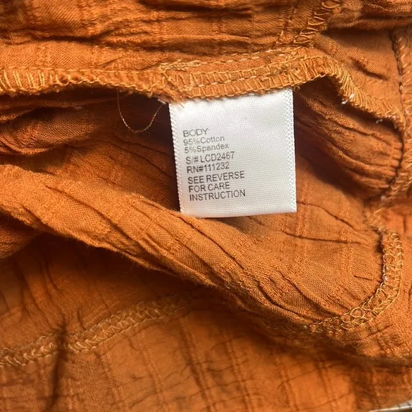 Lucca Sandrine Drop Waist Dress Rust M