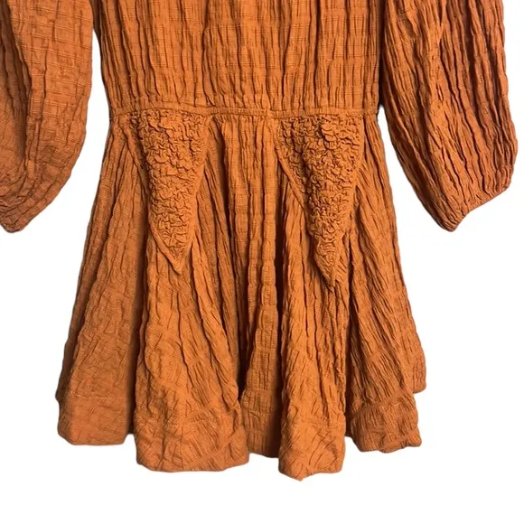 Lucca Sandrine Drop Waist Dress Rust M