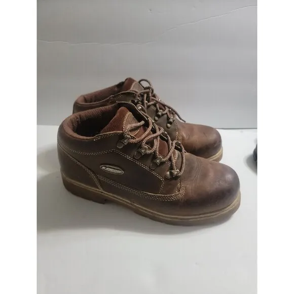 LUGZ LOW CUT CHUKKA WORK BOOTS  MEN US 9.5 EUR 43 Brown Leather