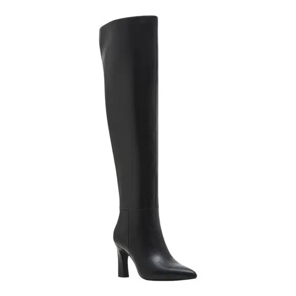 Madden Girl Women's Sizzlee Over The Knee High Heel Dress Boots Black Size 7 1/2