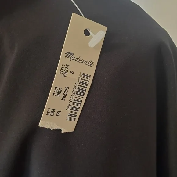 Madewell | Black &quot;Little Black Dress&quot; Cap Sleeves Lace Bottom V Neck - Size