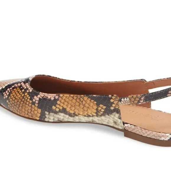 Madewell Margo Leather Animal Print Mule
